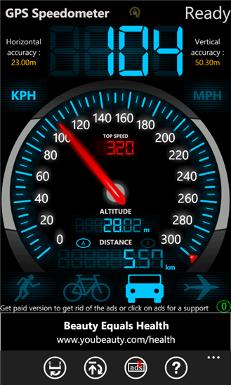 freefree gps speedometer app